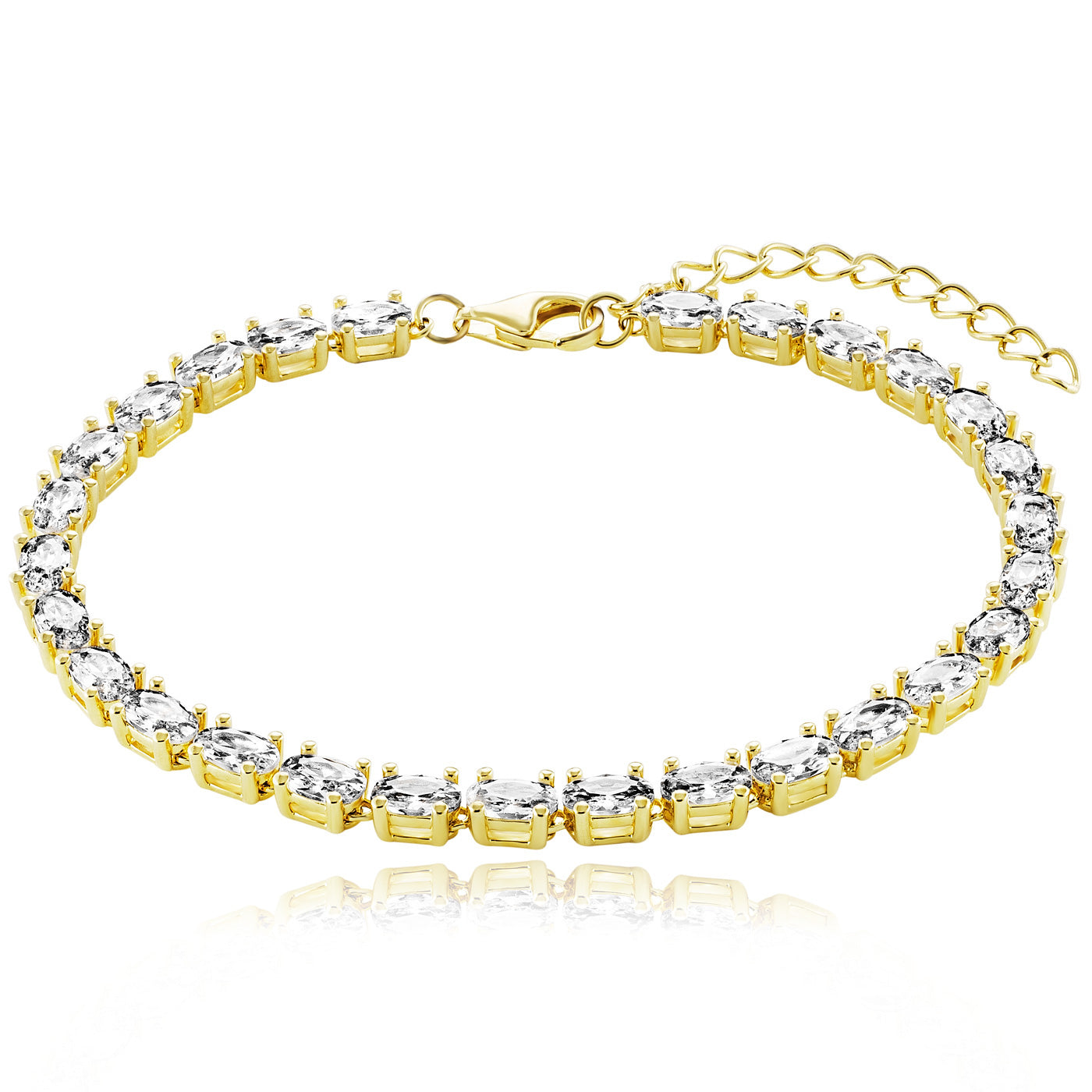 julie-julsen-tennisarmband-crystal-line-vergoldet-silber-925-mit-28-zirkonia image 1