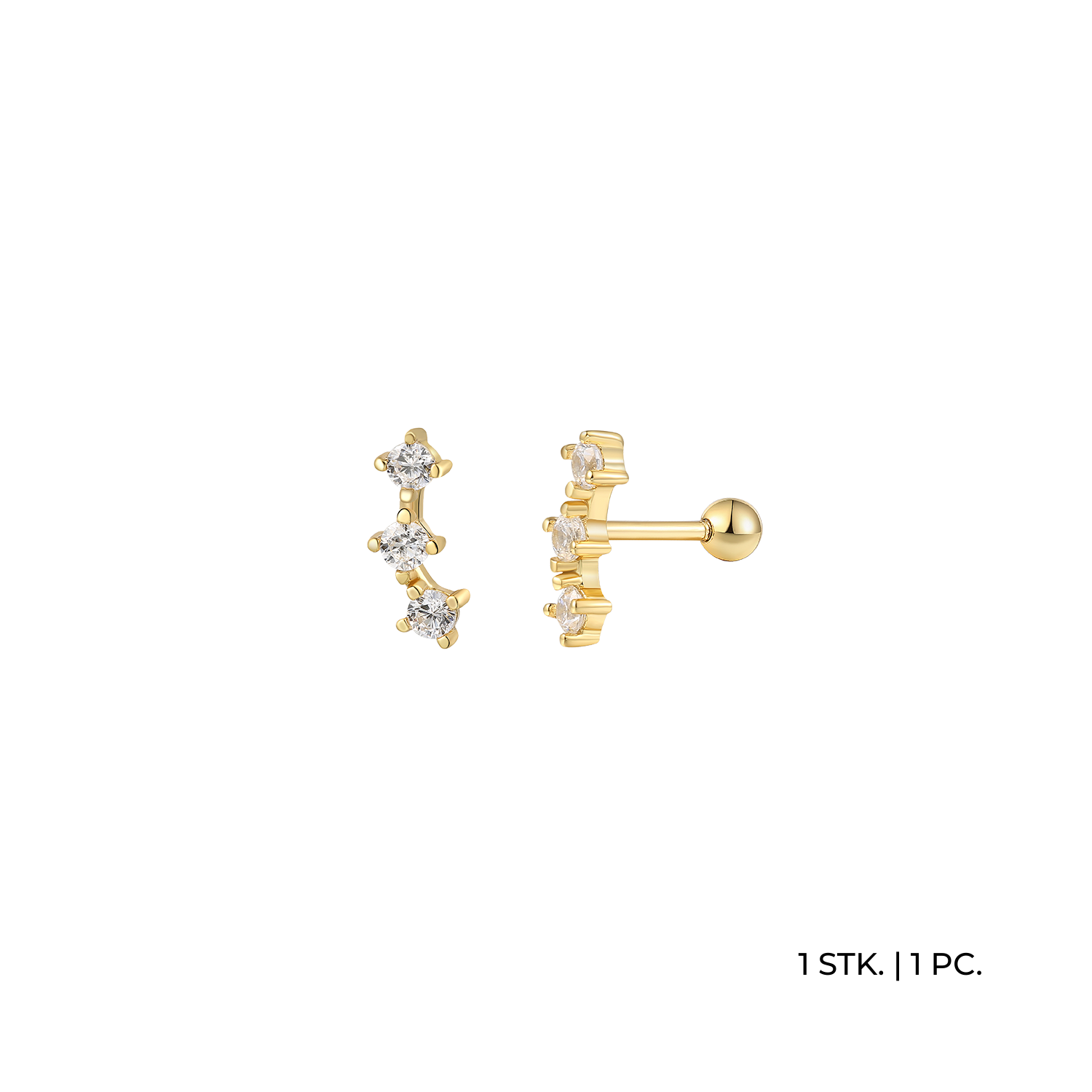 xenox-piercing-basic-ohrschmuck-925-sterlingsilber-rhodiniert-mit-zirkonia image 2