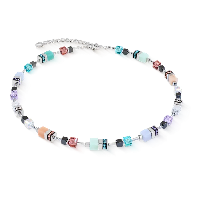 coeur-de-lion-geocube-precious-motion-halskette-sorbet-silber-multicolor-swarovs image 1