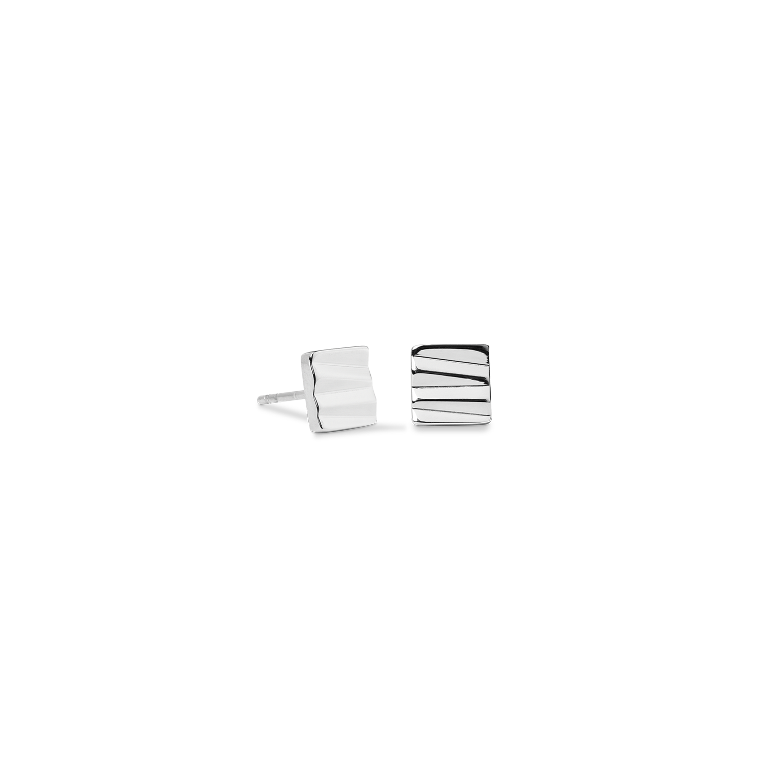 coeur-de-lion-square-wave-ohrstecker-silber-edelstahl image 1