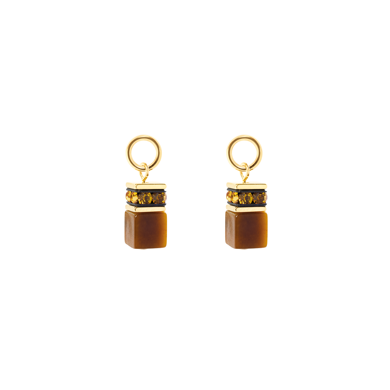coeur-de-lion-ear-me-up-charm-geocube-gold-braun image 1