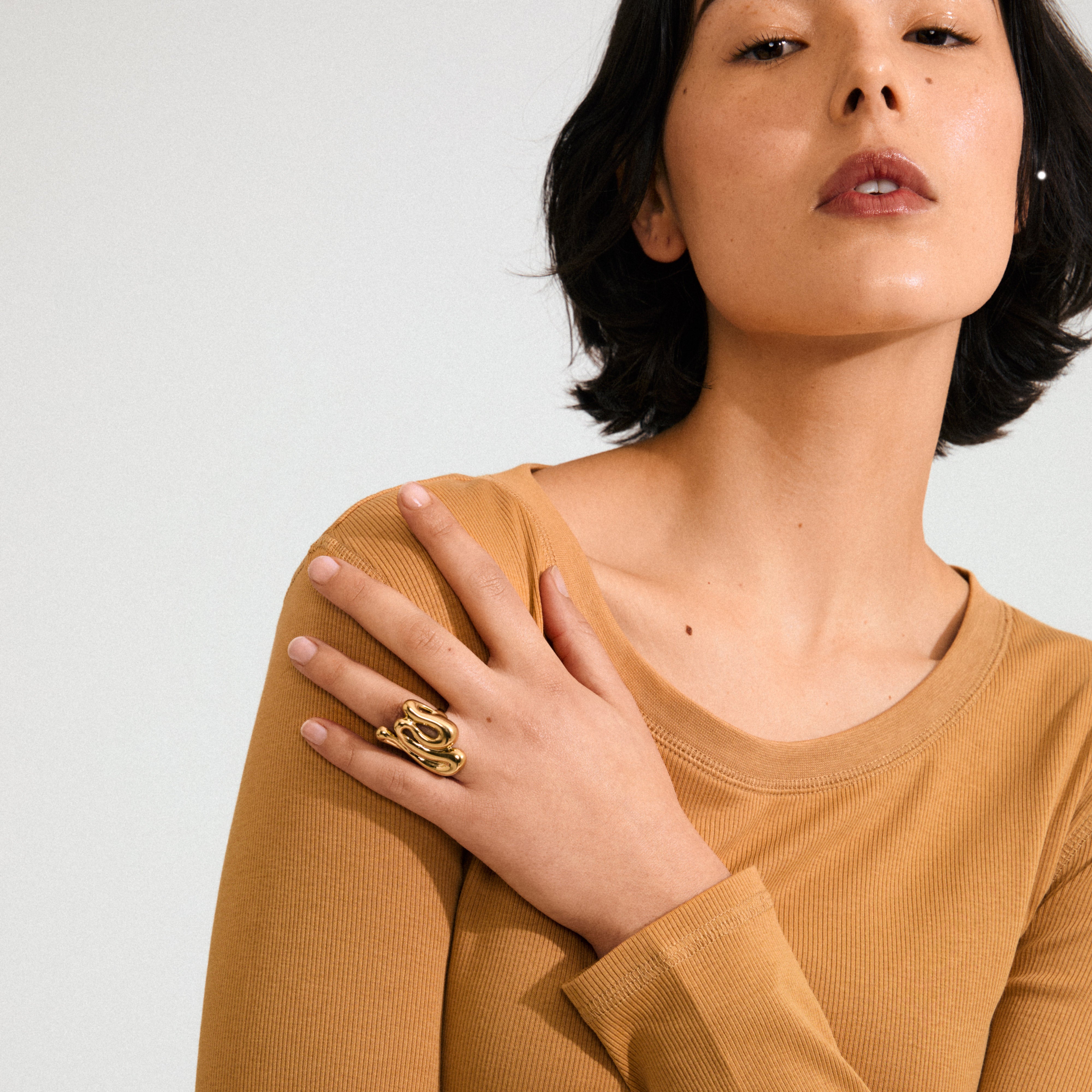 pilgrim-adriel-ring-chunky-goldplattiert image 2