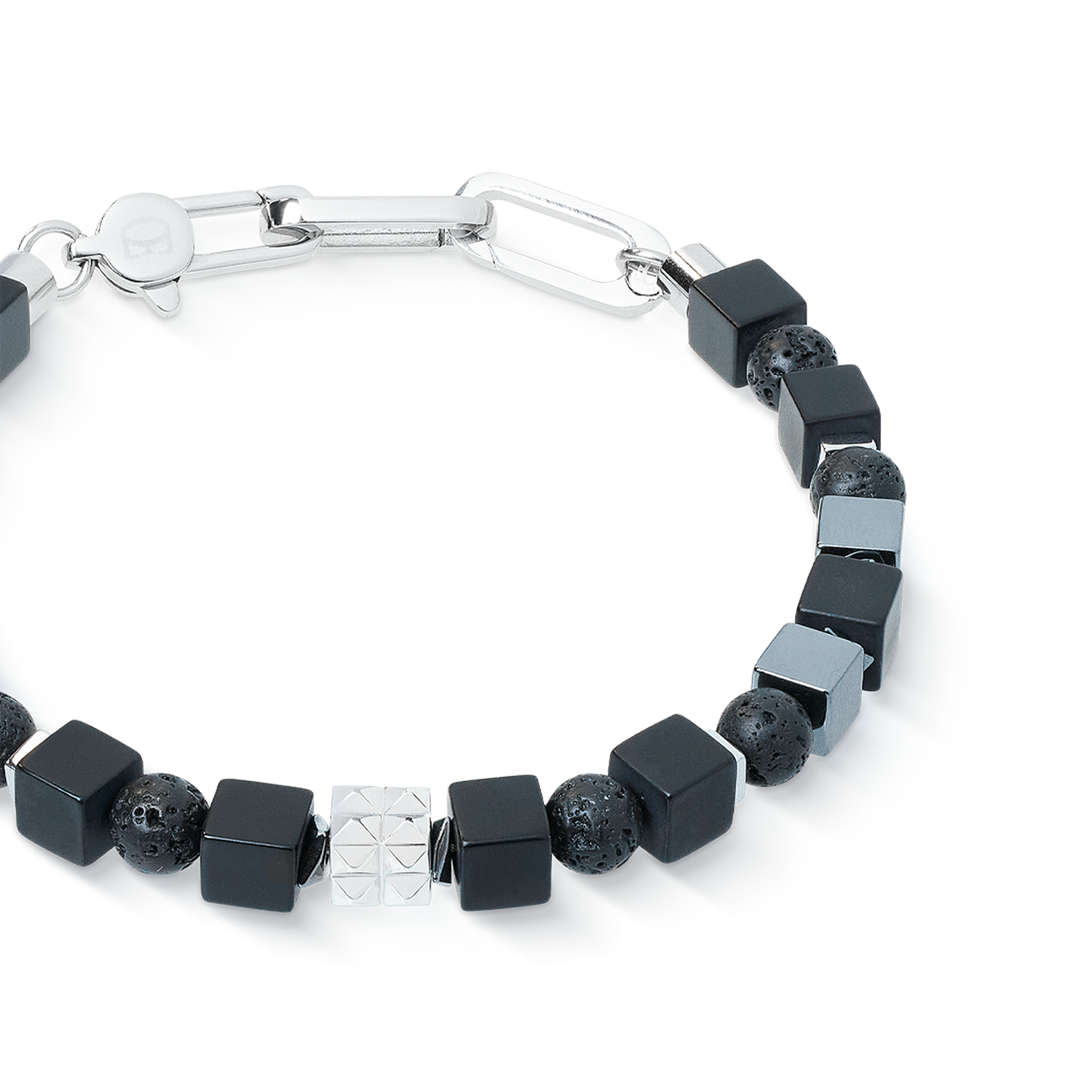 coeur-de-lion-armband-spikes-shape-mix-schwarz-silber image 2