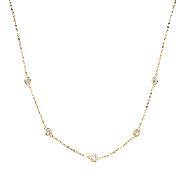 xenox-fine-halskette-585-gelbgold-mit-zirkonia image 1