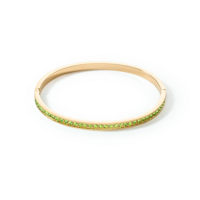 coeur-de-lion-armreif-edelstahl-kristalle-slim-gold-gr-n-17-cm image 1