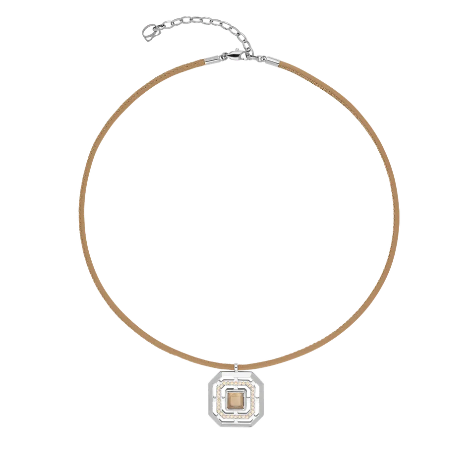coeur-de-lion-halskette-amulett-icon-frame-soft-sand-silber-42-cm image 1