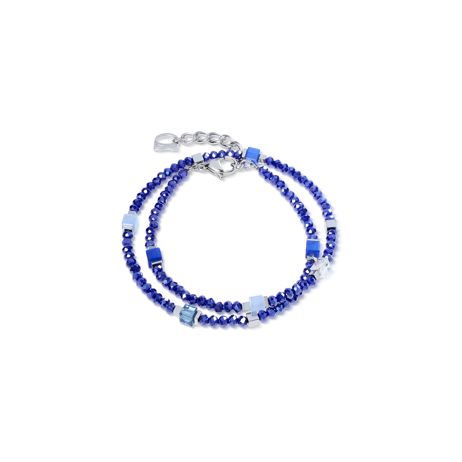 coeur-de-lion-joyful-colours-flex-armband-silber-blau image 1