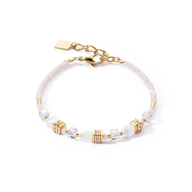 coeur-de-lion-armband-mini-cubes-gold-wei-kristalle-glas image 1