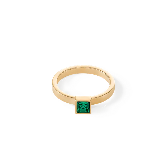 coeur-de-lion-brilliant-square-small-ring-gold-dunkelgr-n image 1
