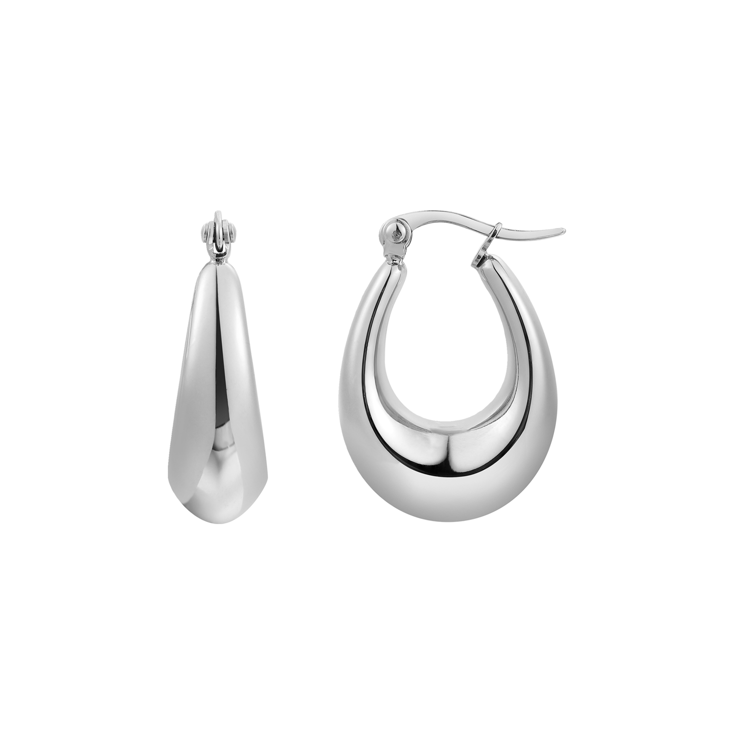xenox-ellipse-ohrringe-edelstahl-goldfarben-beschichtet-oval image 1