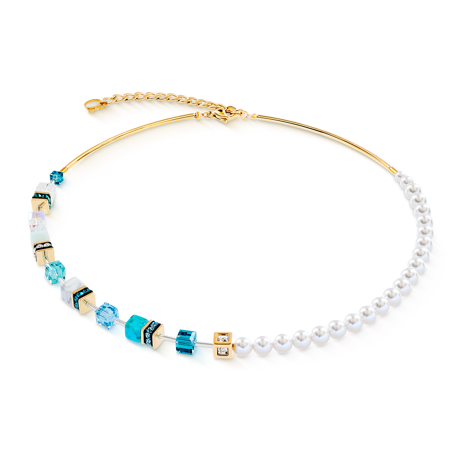 coeur-de-lion-geocube-precious-fusion-pearls-halskette-t-rkis image 1