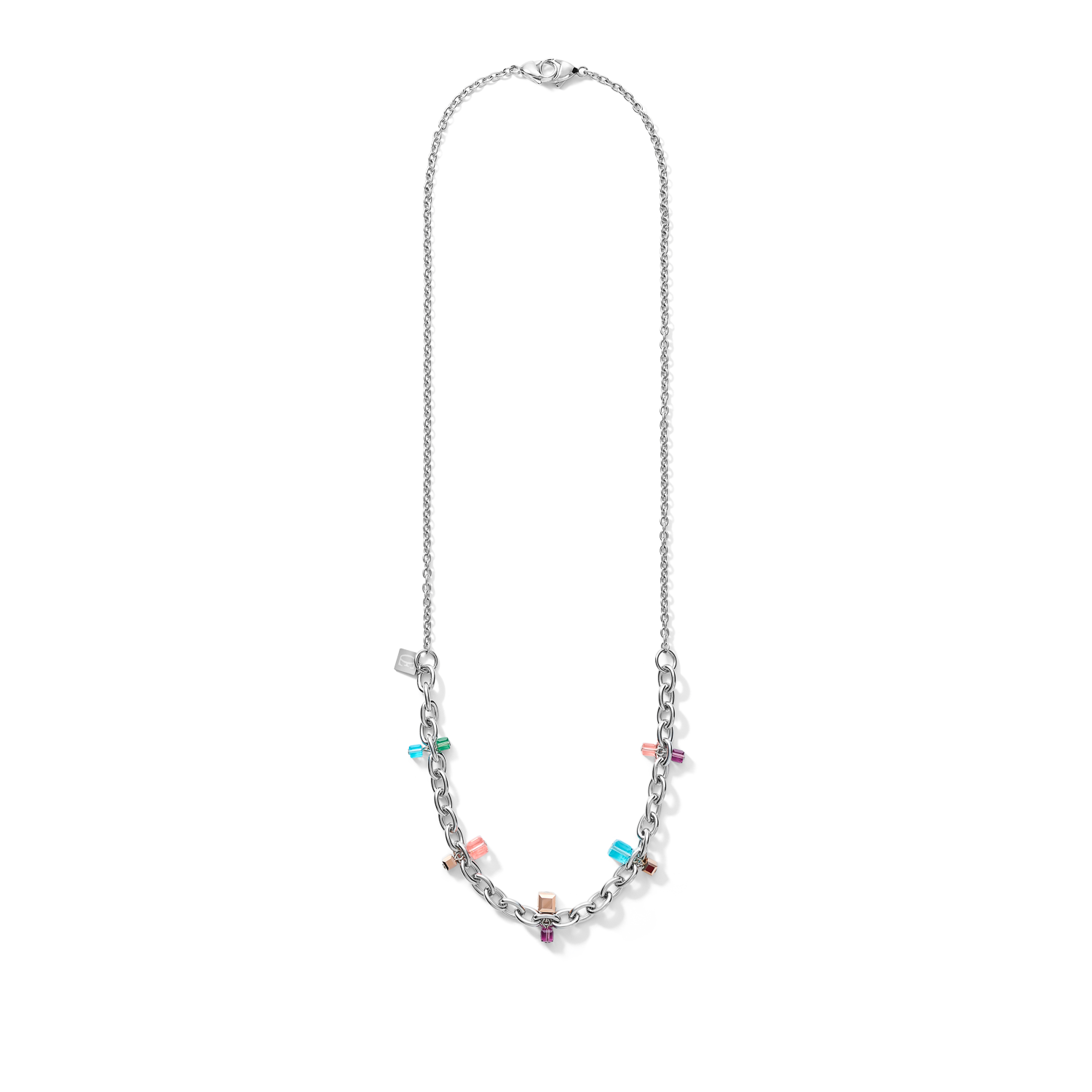 coeur-de-lion-halskette-casual-chunky-chain-silber-multicolor-art-nouveau image 5