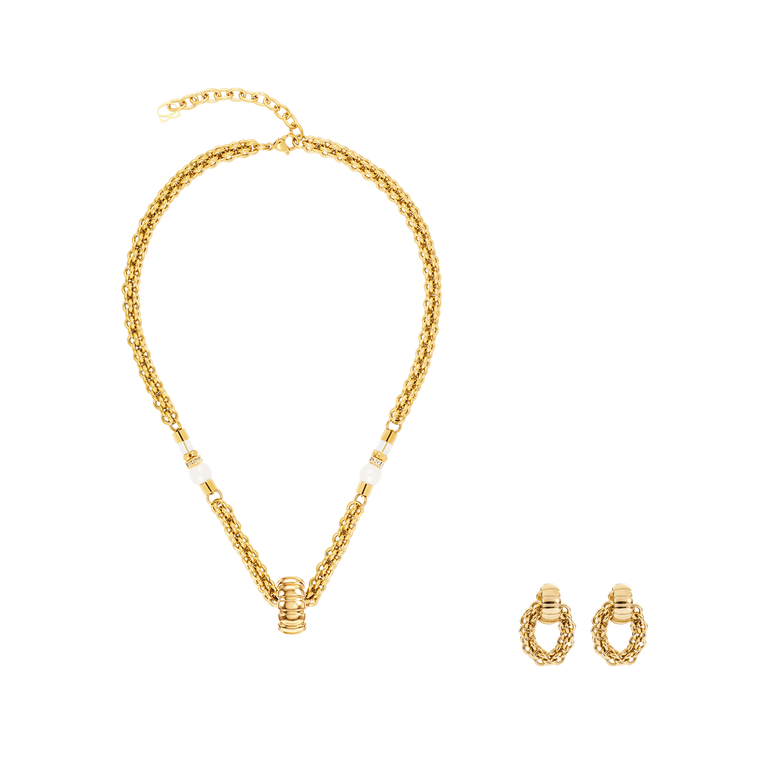 coeur-de-lion-structure-halskette-gold-42-cm-mit-abnehmbarem-element image 3