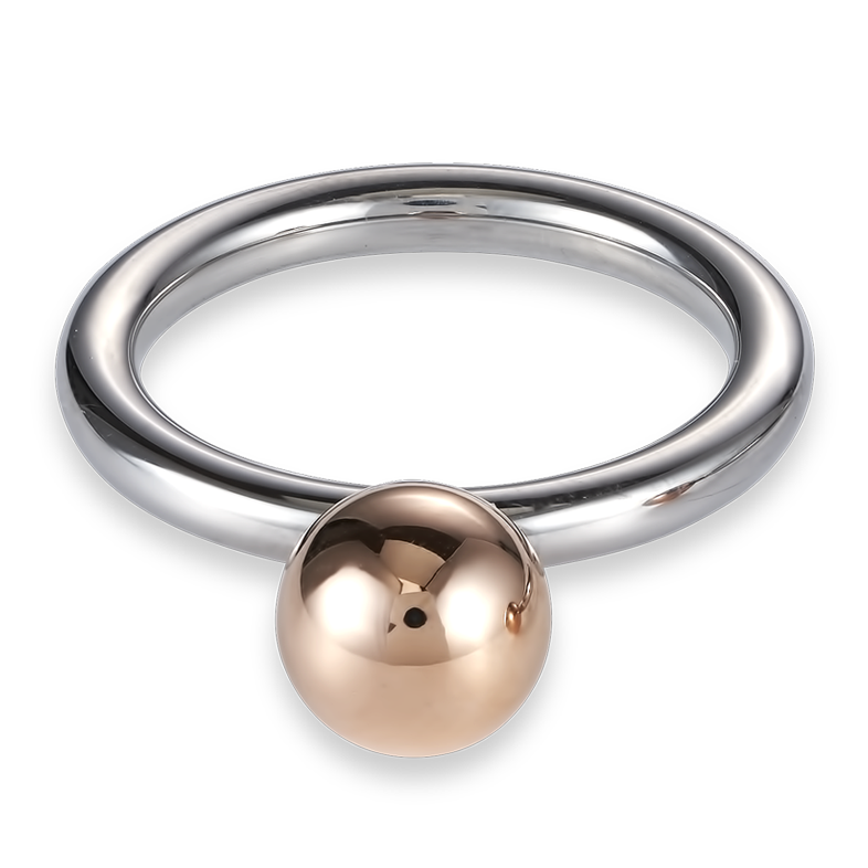 coeur-de-lion-ring-edelstahlkugel-klein-ros-gold image 2