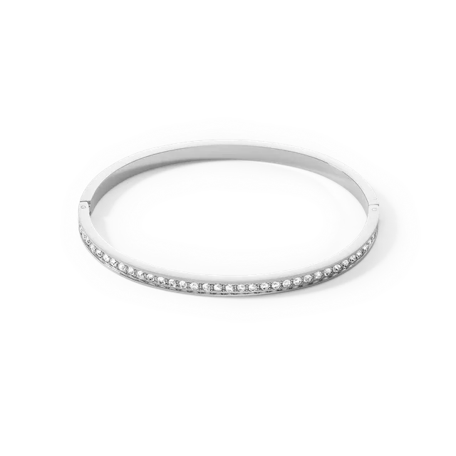coeur-de-lion-armreif-slim-silber-kristall-19-cm-edelstahl-kristalle image 1