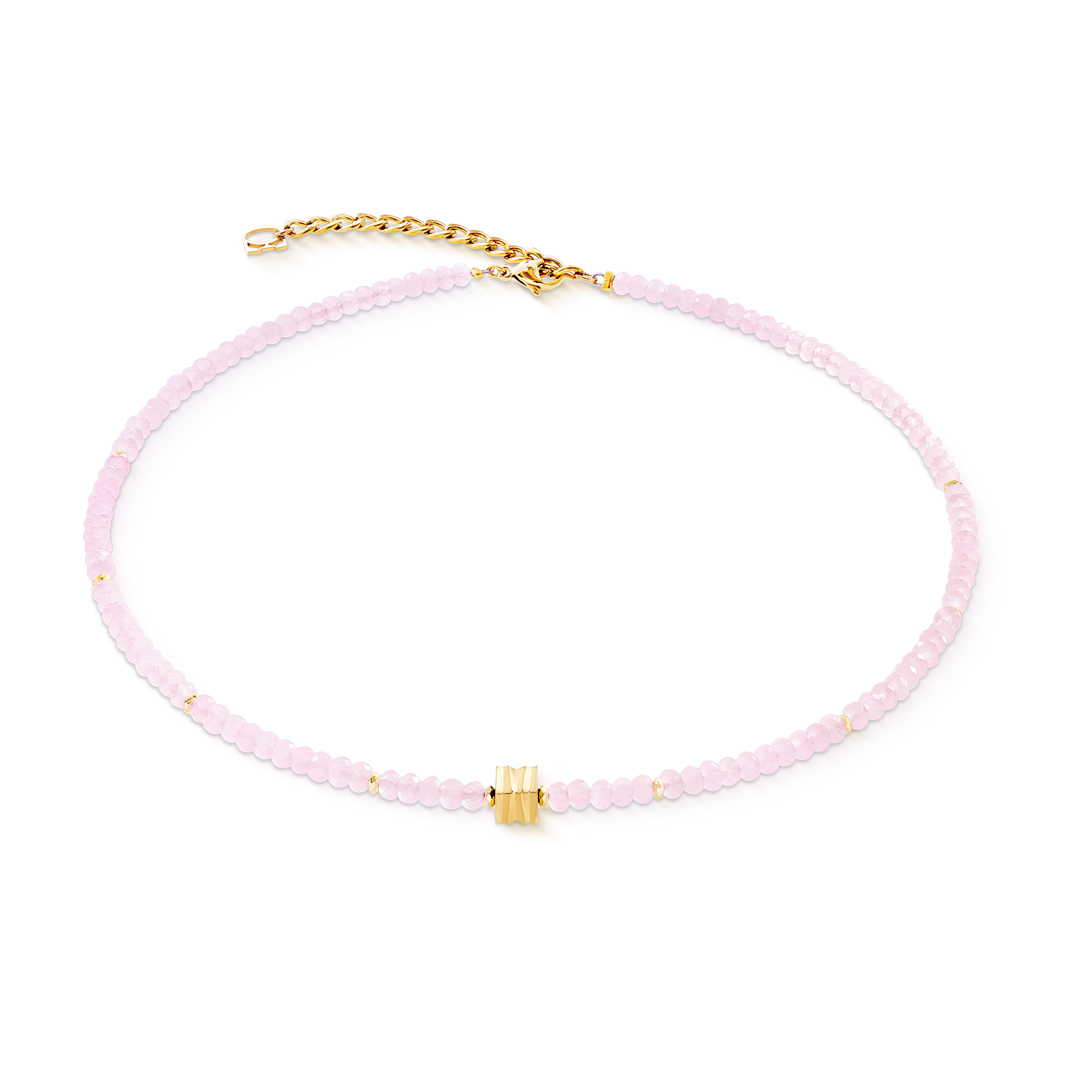 coeur-de-lion-halskette-wave-essence-pink-jade-gold-42-cm-6-cm image 1