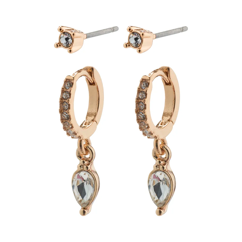pilgrim-elza-kristall-ohrringset-2-in-1-ros-goldplattiert-mit-preciosa image 1