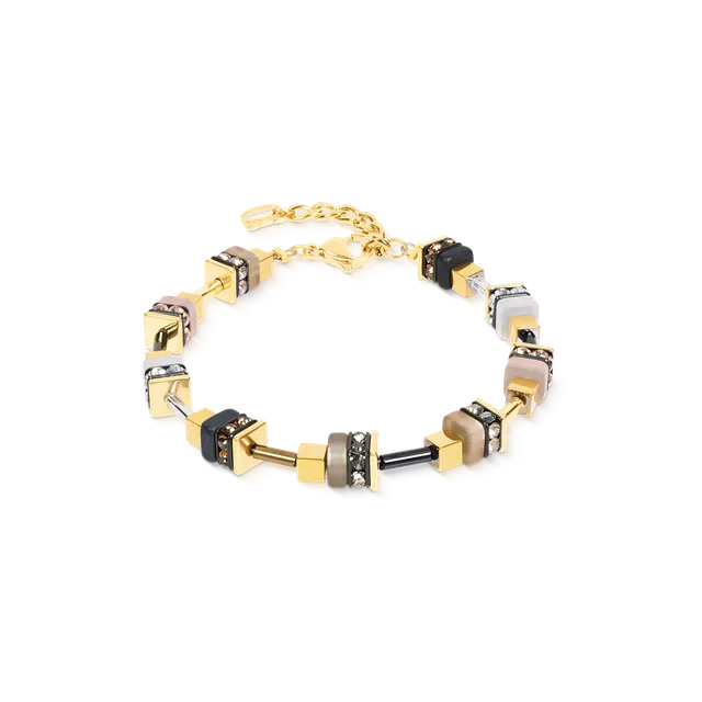 coeur-de-lion-armband-urban-nature-geocube-beige-gold-18-5-cm image 1