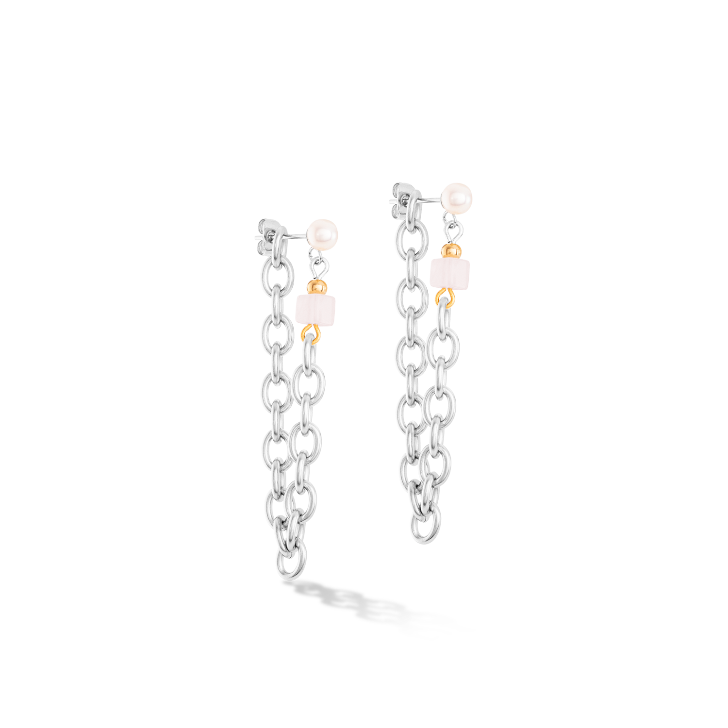 coeur-de-lion-ohrringe-cool-romantic-cubes-pearls-bicolor image 2