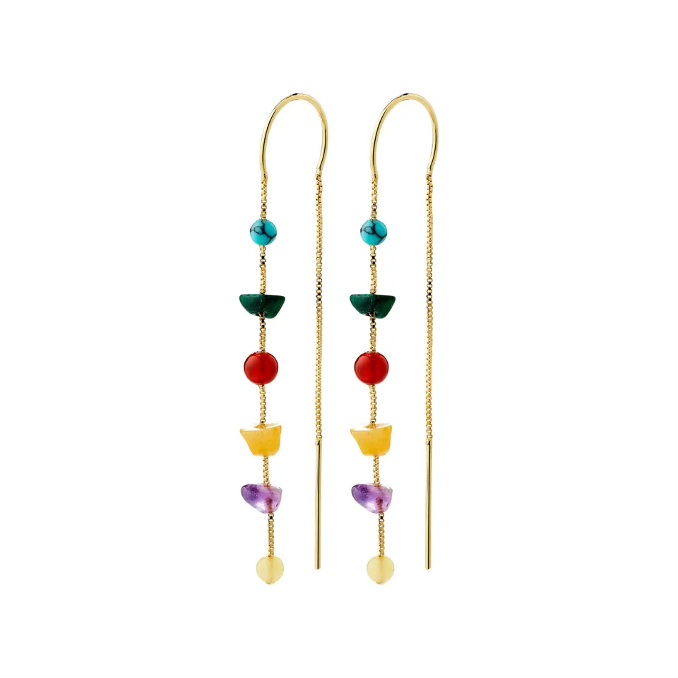 pilgrim-here-ketten-ohrringe-gold-plated-multi-mit-amethyst-t-rkis-achat image 1
