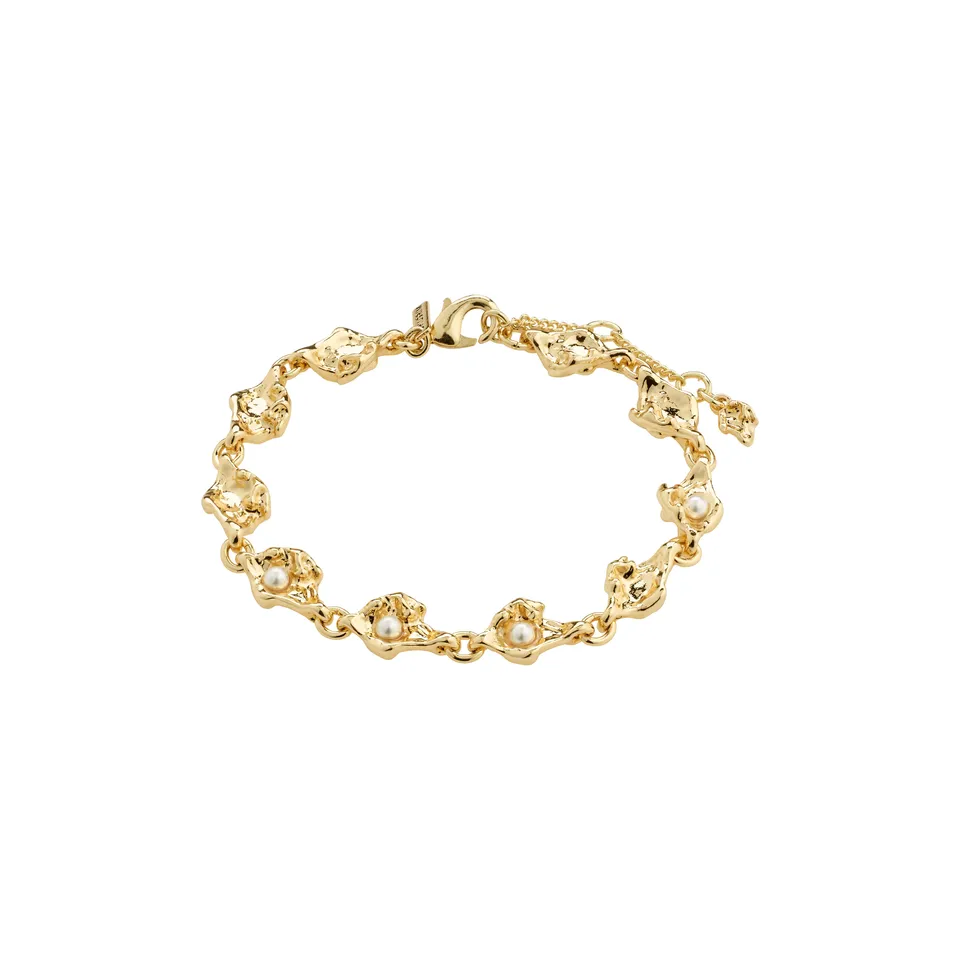 pilgrim-inaya-armband-vergoldet-mit-wei-en-glasperlen image 1