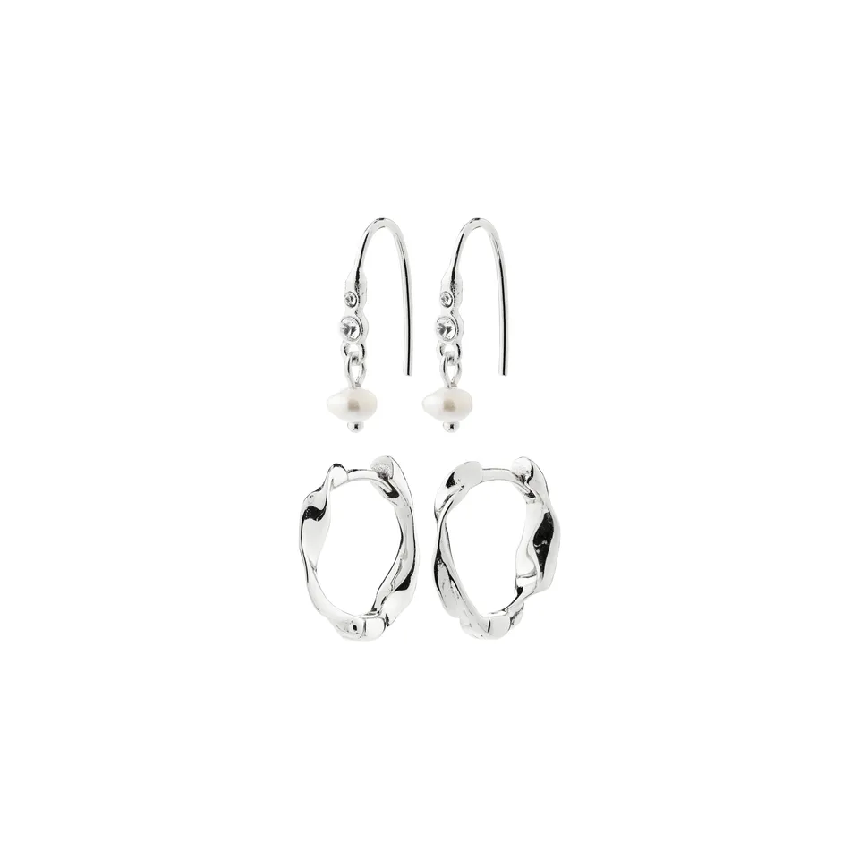 pilgrim-morin-ohrringe-2-in-1-set-versilbert image 1