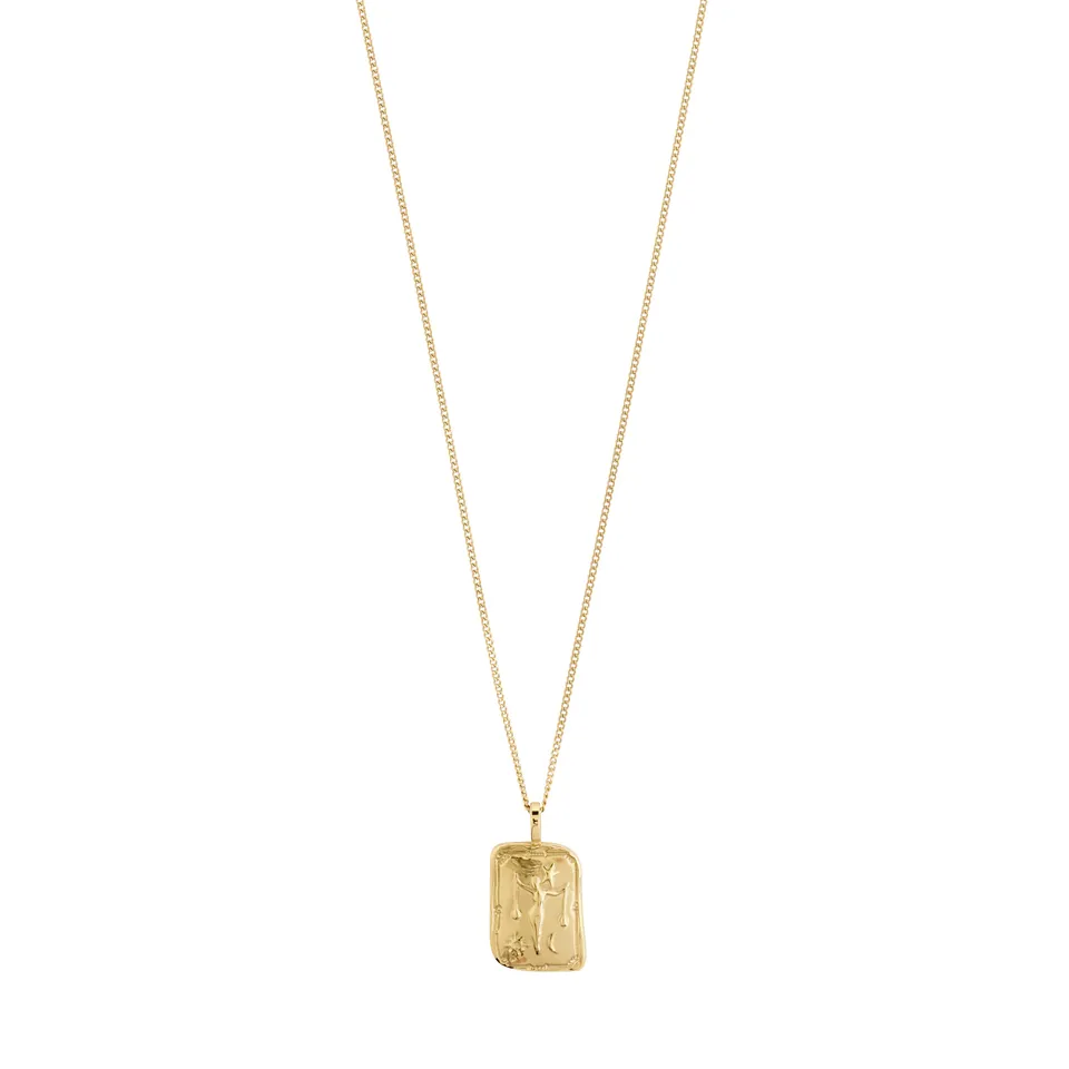 pilgrim-libra-sternzeichen-kette-gold-plated-mit-m-nz-anh-nger image 1
