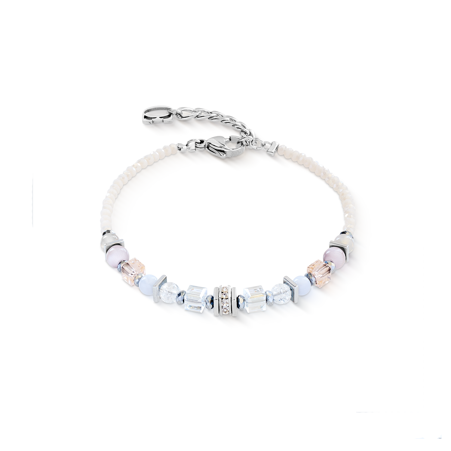coeur-de-lion-shape-mix-nexus-armband-silber-pastell-18-cm-3-cm image 1
