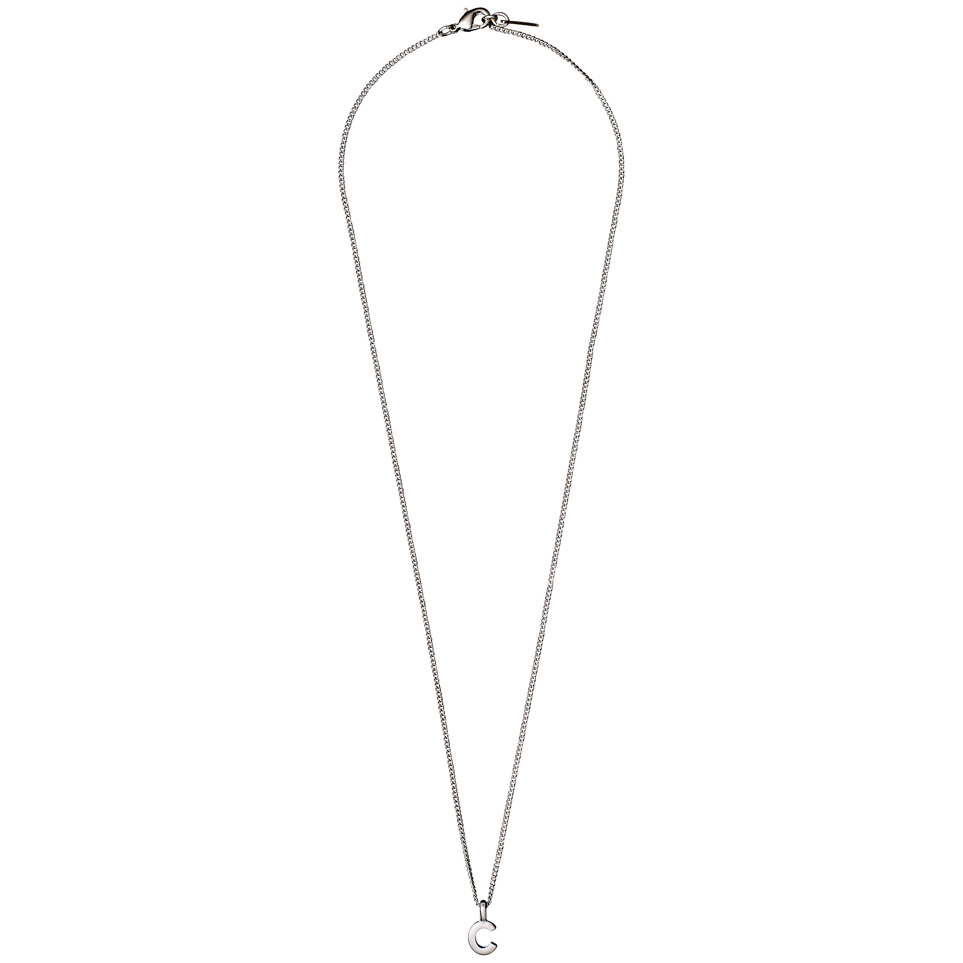 pilgrim-charm-buchstaben-kette-c-versilbert-anh-nger-kette-43-cm image 1