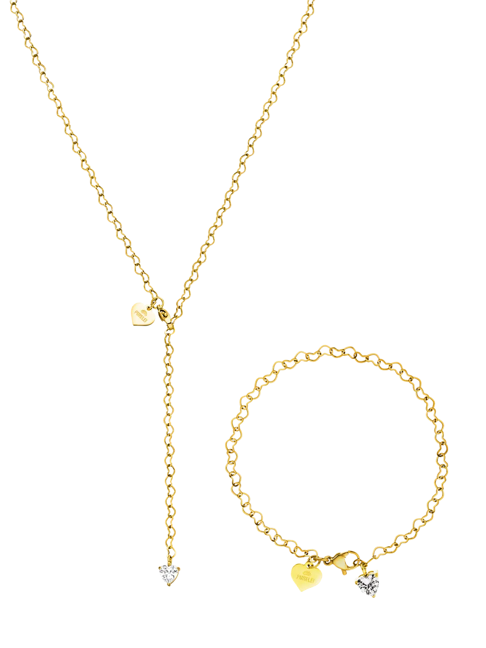 purelei-true-love-set-endless-love-kette-armband-herz-set-gold-ros-gold-silber image 1