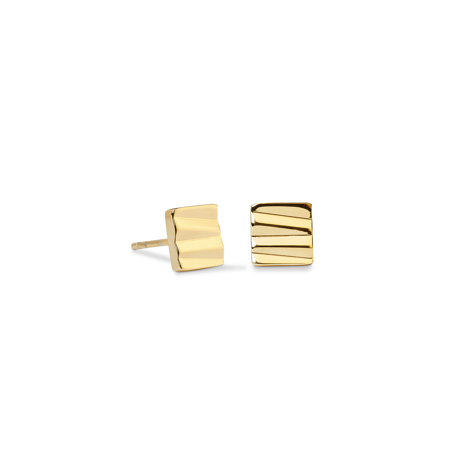 coeur-de-lion-ohrstecker-square-wave-gold-edelstahl image 2