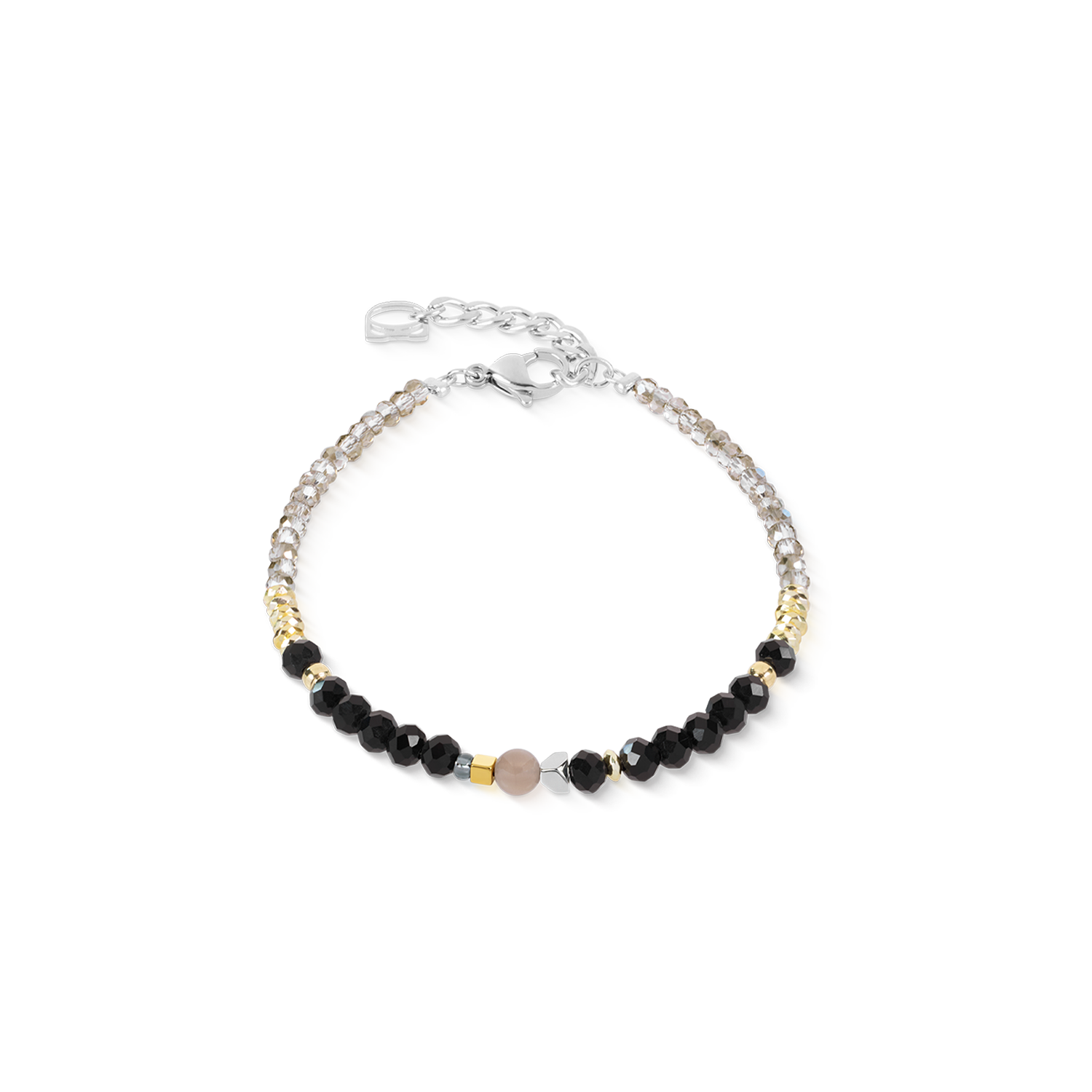 coeur-de-lion-armband-amulett-modern-future-gold-schwarz-17-5-cm image 1