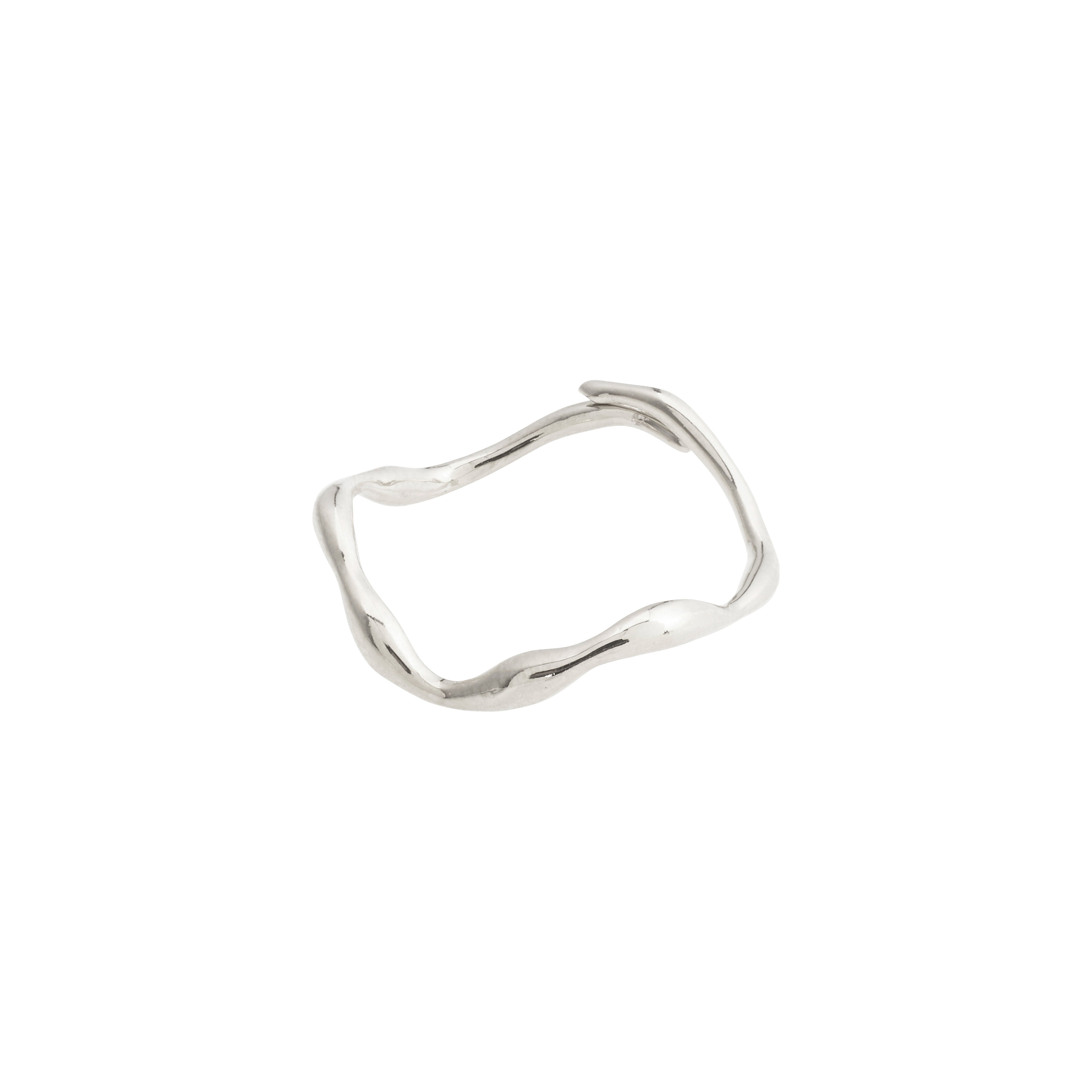pilgrim-lulu-stapelring-wellenf-rmig-versilbert image 1