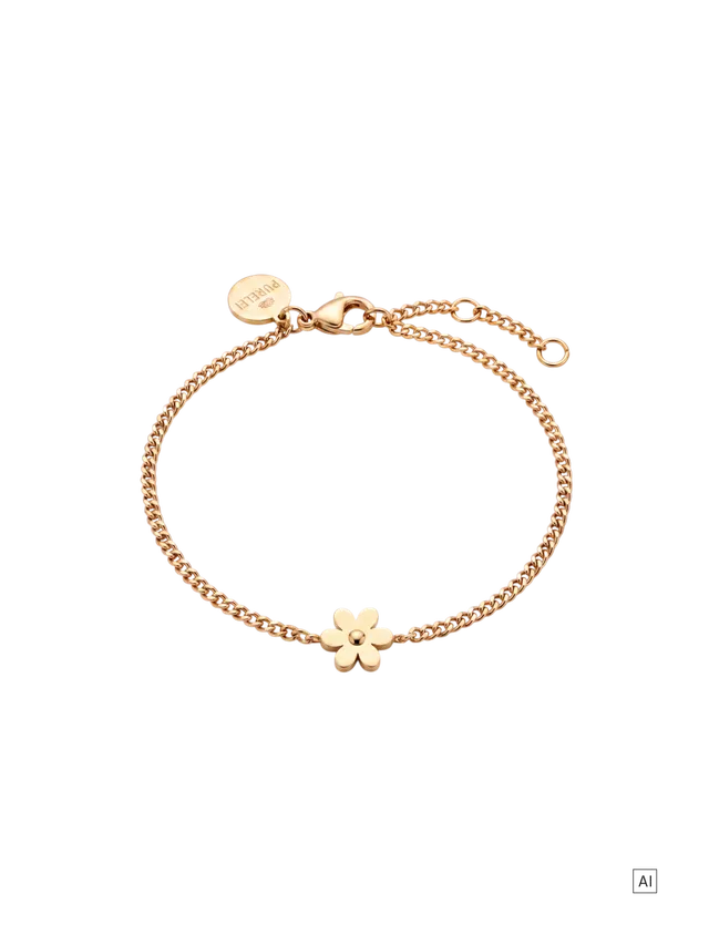 purelei-tiny-flower-armband-damen-verstellbar-16-17-5-19-cm-gold-silber image 1