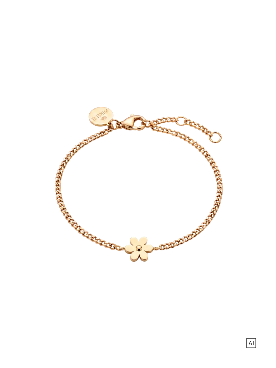 purelei-tiny-flower-armband-damen-verstellbar-16-17-5-19-cm-gold-silber image 1