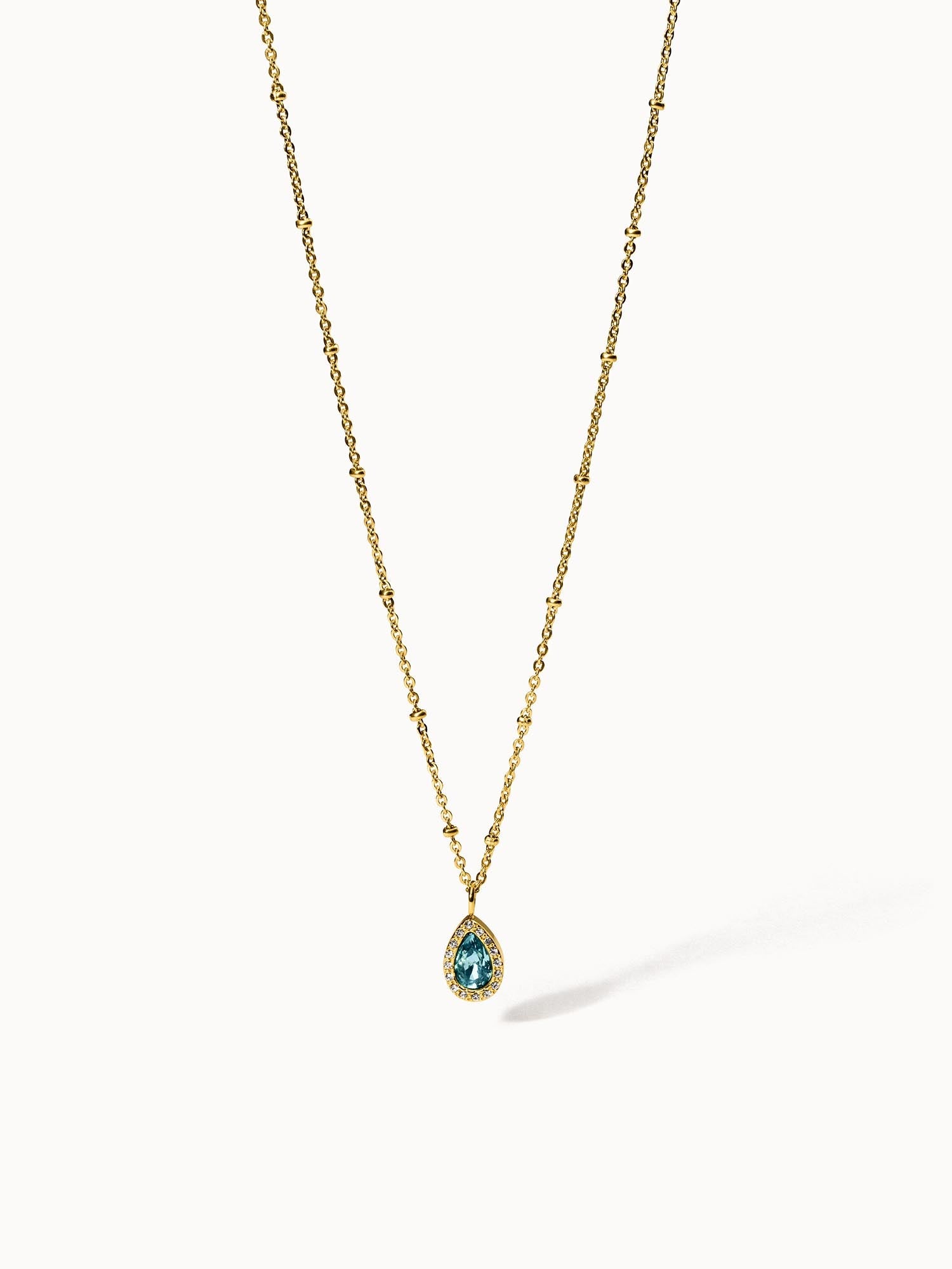 purelei-bellezza-kette-vintage-mit-blauem-tropfen-stein-verstellbar-50-55-cm image 1