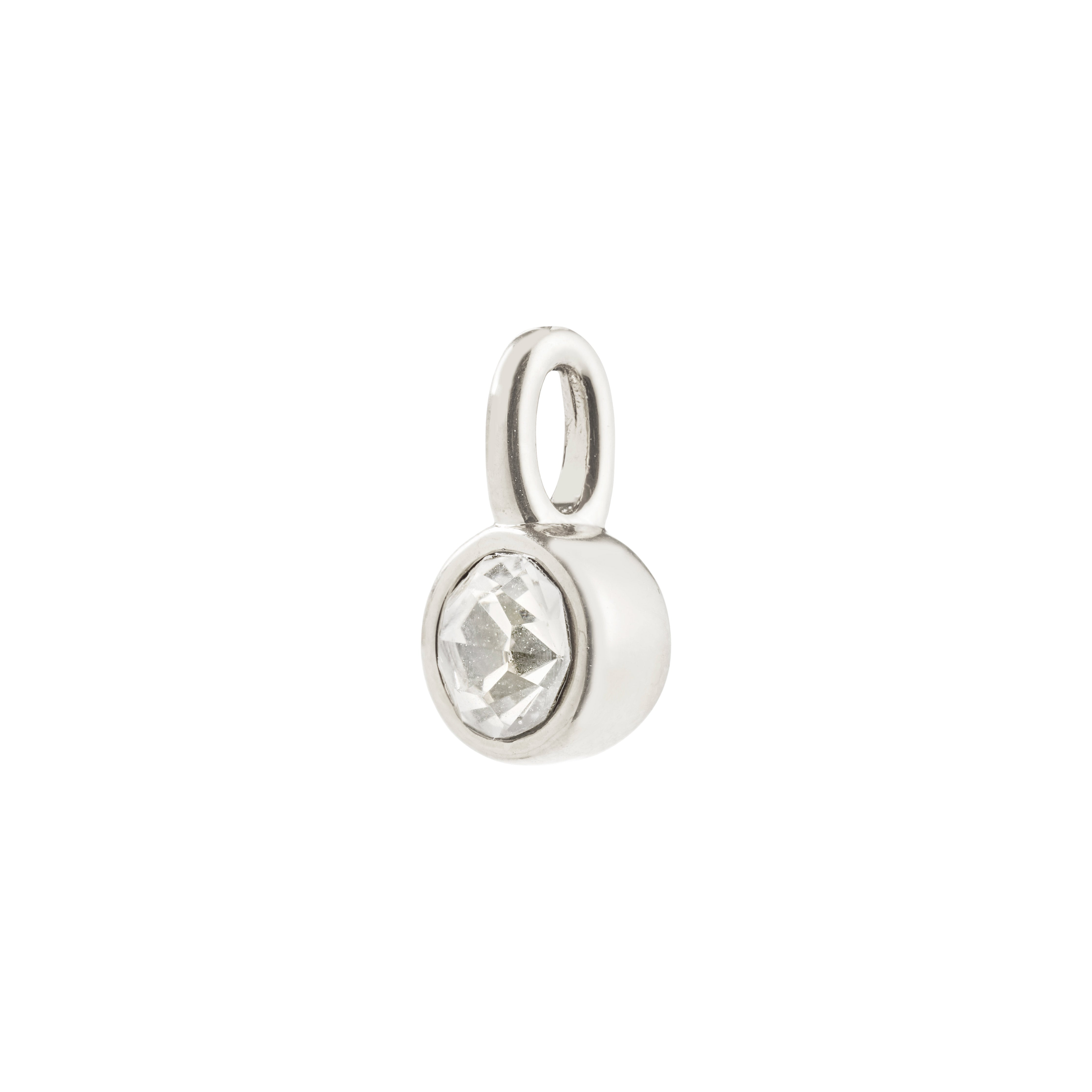 pilgrim-charm-mini-kristallanh-nger-versilbert image 1