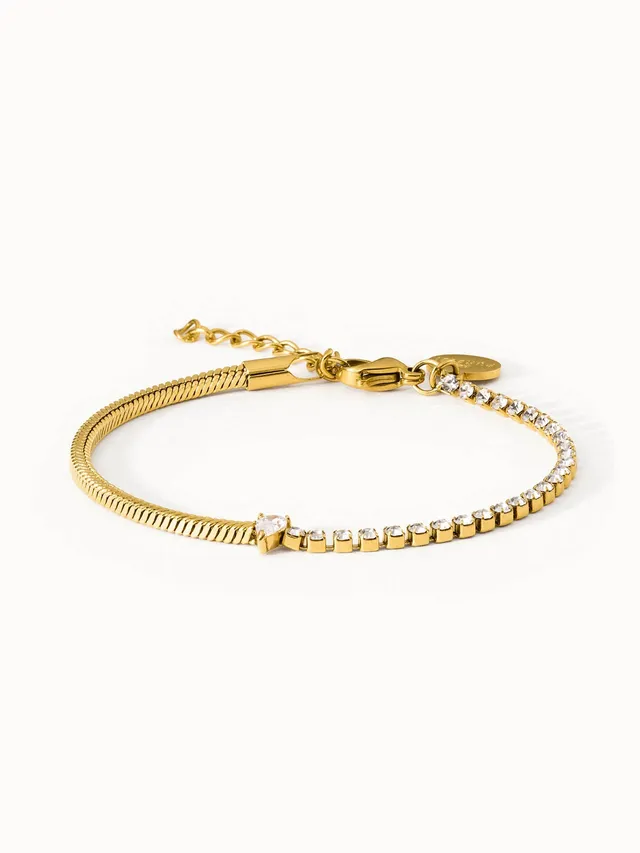 purelei-fusion-armband-tennisarmband-mit-schlangenkette-in-gold-silber-ros-gold image 1