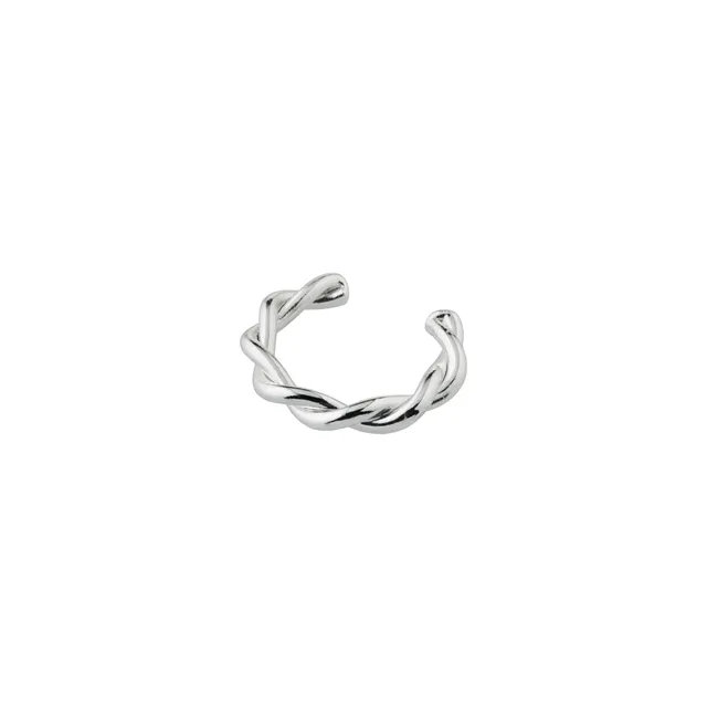 pilgrim-yael-ear-cuff-silberplattiert-gedreht-ohne-piercing image 1