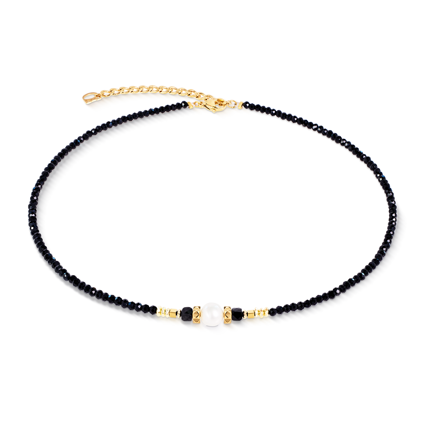 coeur-de-lion-astoria-noir-pearl-gold-halskette-42-cm-6-cm image 1