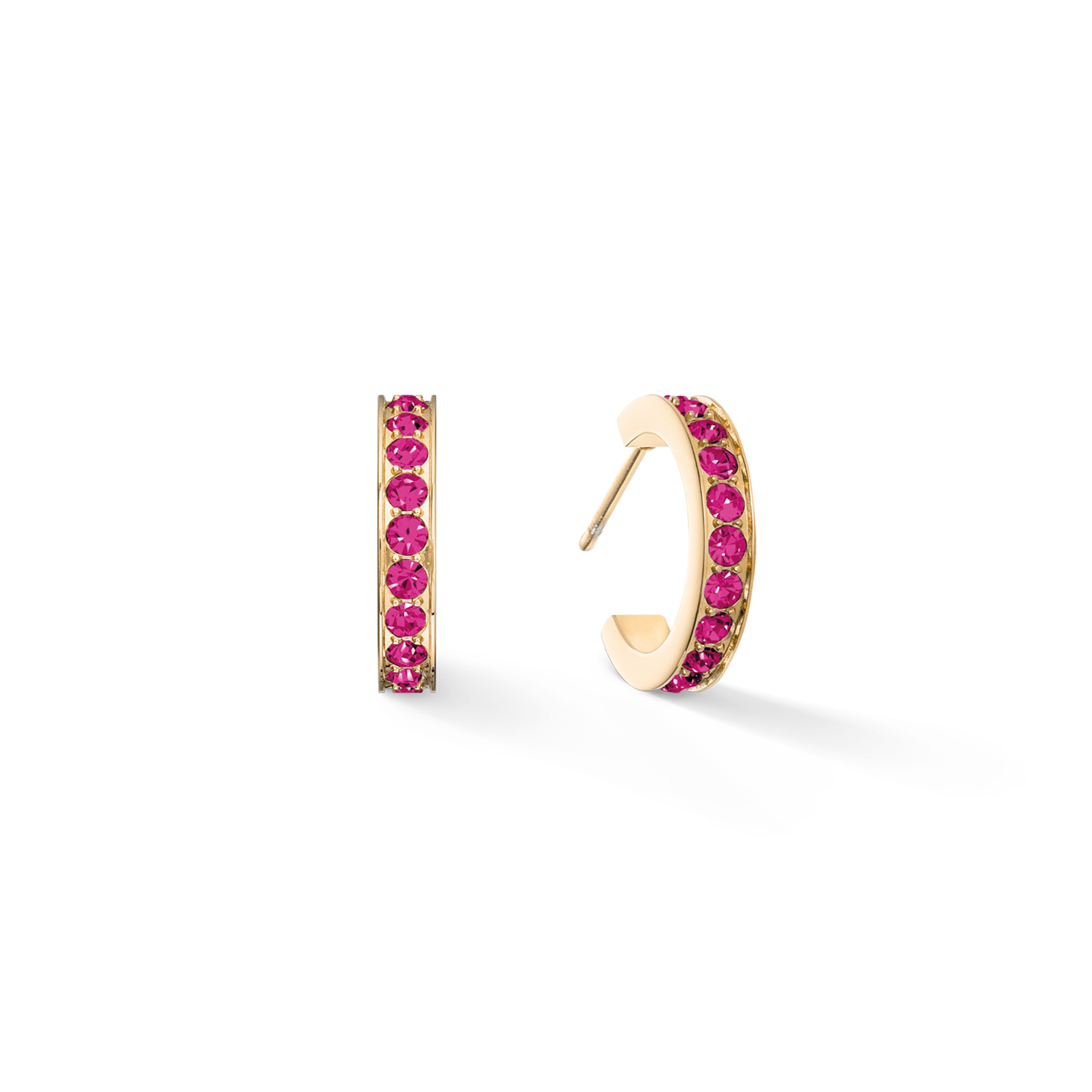 coeur-de-lion-creolen-ohrringe-15-edelstahl-gold-pink image 1