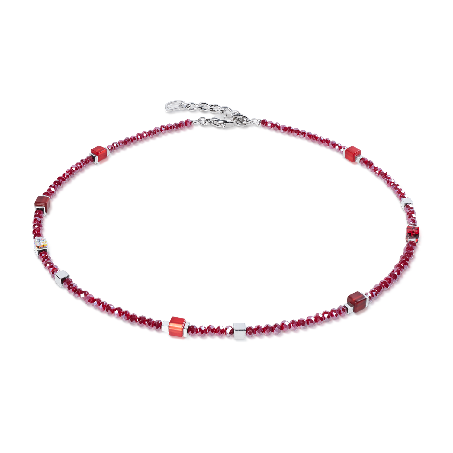 coeur-de-lion-joyful-colours-flex-armband-silber-rot image 4