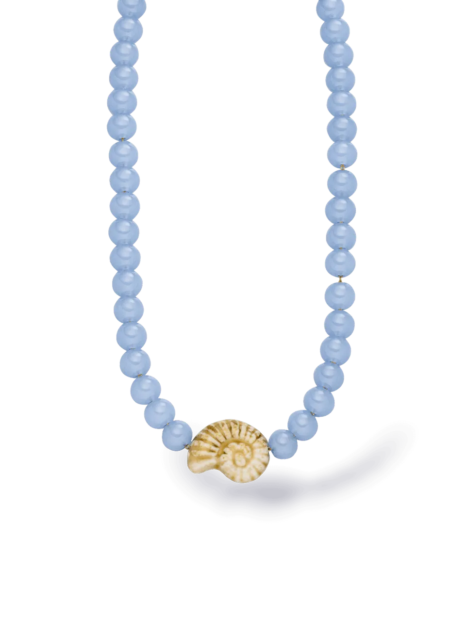 purelei-blue-lagoon-kette-glasperlen-mit-muschel-anh-nger image 1