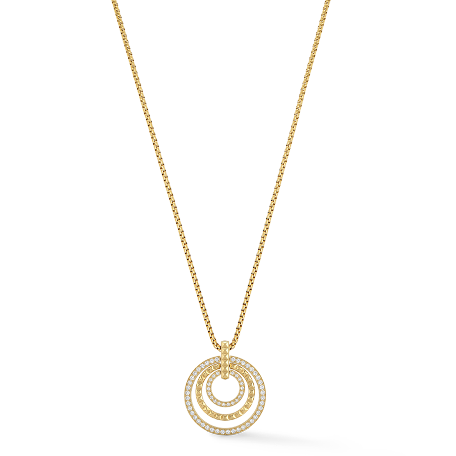 coeur-de-lion-halskette-circle-trio-crystal-gold-75-cm image 2