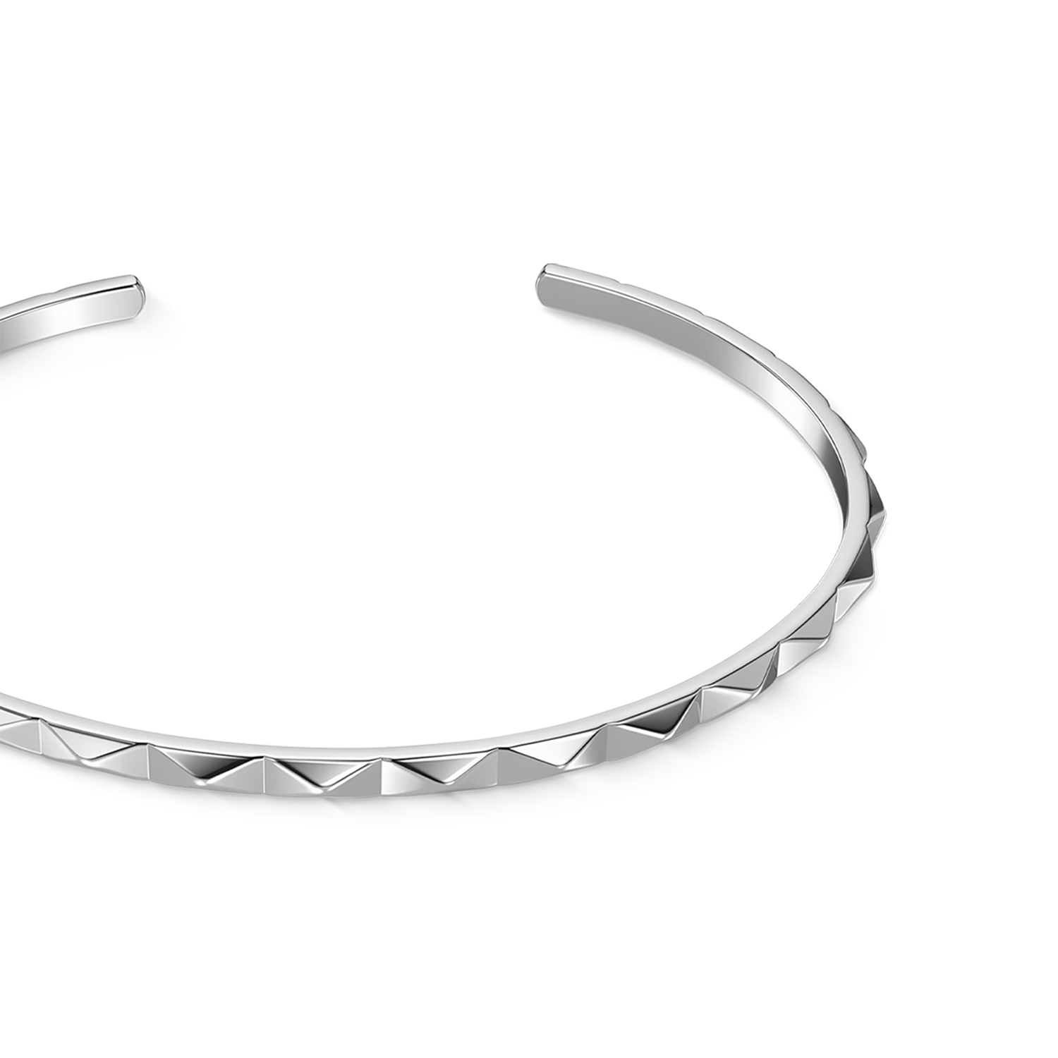 coeur-de-lion-spikes-offener-armreif-17-cm-silber-edelstahl image 2