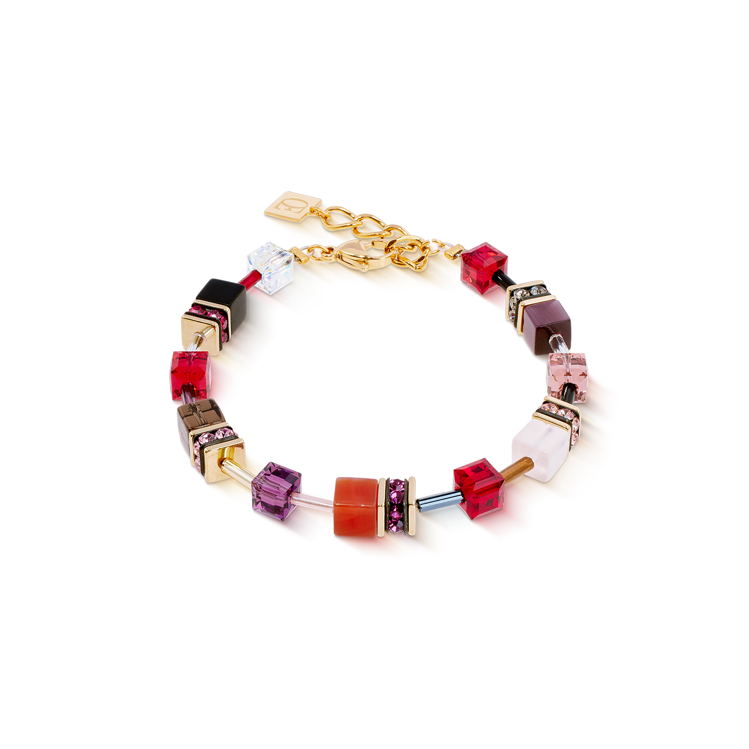 coeur-de-lion-geocube-iconic-precious-armband-festive-rot-gold image 1