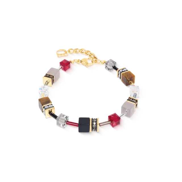coeur-de-lion-geocube-iconic-precious-armband-rustic-luxe-grau-18-5-cm image 1