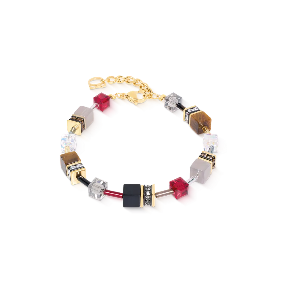 coeur-de-lion-geocube-iconic-precious-armband-rustic-luxe-grau-18-5-cm image 1