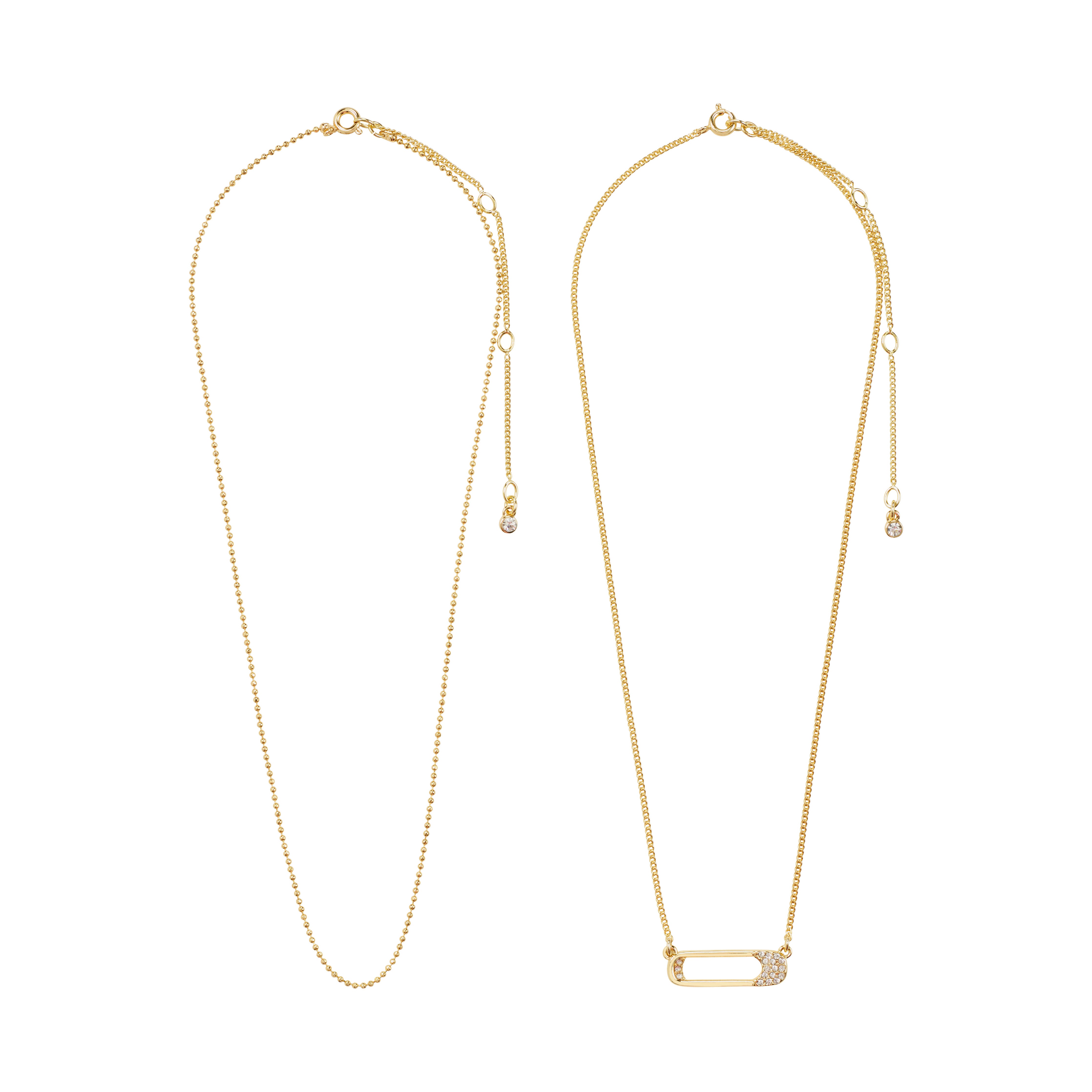 pilgrim-instant-halsketten-set-2-in-1-gold-plattiert-mit-safety-anh-nger image 5