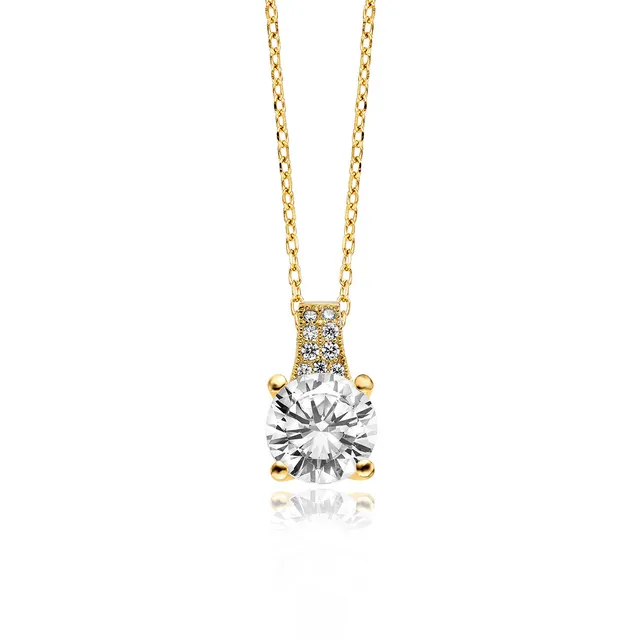 julie-julsen-cz-stones-kette-mit-anh-nger-vergoldet-9-zirkonia image 1